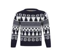 Tokyo Laundry Girl's Star Tree Nordic Fairisle Novelty Christmas Jumper