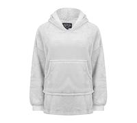 Tokyo Laundry Kids Snuggling Soft Fleece Borg Lined Oversized Hooded Blanket with Pocket in Light Grey Marl Kids (4-12yrs)