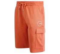 Tokyo Laundry Layden Multi-Pocket Brushback Fleece Jogger Cargo Shorts in Orange S