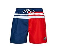 Tokyo Laundry Men Pescadero Block Colour Striped Swim Shorts Chinese Red