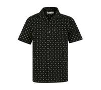 Tokyo Laundry Men's 'Bastien' Lightweight Cotton Short Sleeve Cuban Collar Summer Shirt Jet Black
