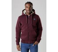 Tokyo Laundry Men's Brushed Back Fleece Zip-Through Hoody with Borg Lining in Burgundy | Size: Medium Tokyo Laundry Burgundy M