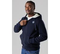Tokyo Laundry Men's Brushed Back Fleece Zip-Through Hoody with Borg Lining in Dark Navy | Size: XL Tokyo Laundry Dark Navy XL