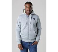 Tokyo Laundry Men's Brushed Back Fleece Zip-Through Hoody with Borg Lining in Light Grey | Size: 2XL Tokyo Laundry Light Grey 2XL