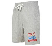 Tokyo Laundry Men's Caller Brushback Fleece Jogger Shorts - Light Grey Marl - L