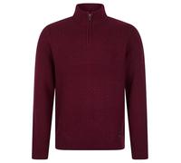 Tokyo Laundry Men's 'Casta' Chunky Basket Stitch Knitted Quarter Zip Funnel Neck Jumper