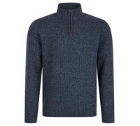 Tokyo Laundry Men's 'Casta' Chunky Basket Stitch Knitted Quarter Zip Funnel Neck Jumper