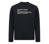 Tokyo Laundry Men's Christmas Jumper Novelty Slogan Crew Neck Brushback Fleece Pullover Sweater