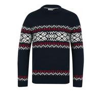 Tokyo Laundry Men's Chunky Nordic Fairisle Design Knitted Jumper | Warm Breathable Crew Neck