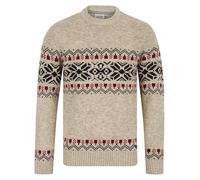 Tokyo Laundry Men's Chunky Nordic Fairisle Design Knitted Jumper | Warm Breathable Crew Neck