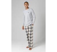 Tokyo Laundry Men's Cotton Crew Neck Pyjama Set in Mid Grey | Size: Small Tokyo Laundry Mid Grey S