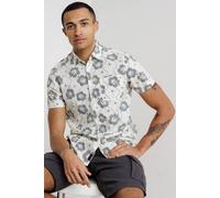 Tokyo Laundry Mens Pua Kala AOP Short Sleeve Shirt Cream L