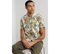 Tokyo Laundry Men's Cotton Poplin Button-Up Shirt with Citrus Fruit Print in White | Size: Large Tokyo Laundry White L