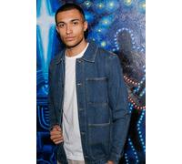 Tokyo Laundry Men's Cotton Washed Denim Chore Jacket in Mid Blue | Size: Large Tokyo Laundry Mid Blue L