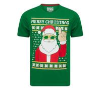 Tokyo Laundry Men's 'Garforth' Santa Claus Motif Novelty Cotton Christmas T-Shirt