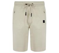 Tokyo Laundry Men's Invective Brushback Fleece Jogger Shorts with Zip Pockets Light Grey