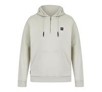 Tokyo Laundry Men's Invective Quarter Zip Neck Brushback Fleece Pullover Hooded Top Light Grey