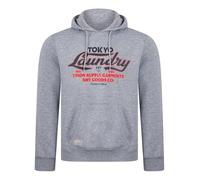 Tokyo Laundry Men's Kennion Retro Graphic Print Brushback Fleece Pullover Hooded Top