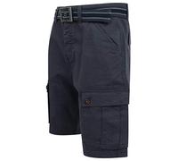 Tokyo Laundry Men's Laguna Ripstop Cotton Cargo Shorts with Belt - Blue Nights - S