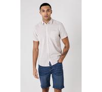 Tokyo Laundry Men's Linen Blend Short Sleeve Button-Up Shirt with Chest Pocket in Natural | Size: Large Tokyo Laundry Natural L