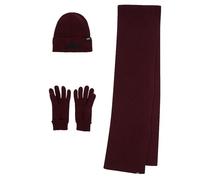 Tokyo Laundry Men's Matching Rib Knit, Micro-Fleece Lined Hat, Scarf and Gloves Set