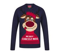 Tokyo Laundry Men's Merry Christmas 'Feelin Merry' LED Light Up Xmas Jumper