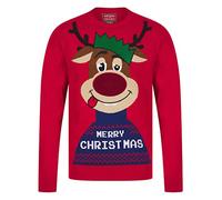 Tokyo Laundry Men's Merry Christmas 'Feelin Merry' LED Light Up Xmas Jumper
