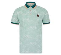 Tokyo Laundry Men's 'Milo' Cotton Blend Pique Tropical Hawaiian Print Polo Shirt Cloud Blue