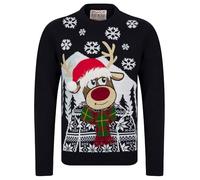 Tokyo Laundry Men's Most Snow Deer Knitted Crew Neck Christmas Jumper