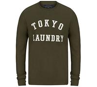 Tokyo Laundry Men's Norsk Felt Applique Logo Cotton Long Sleeve Top - Green Leaf - XL