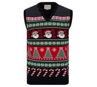 Tokyo Laundry Men's Novelty Knitted Christmas Jumper V-Neck Sleeveless Tank Top Sweater