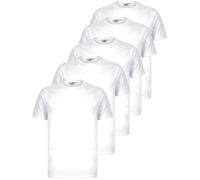 Tokyo Laundry Men's (Pack of 5) Cotton Jersey Plain White T-Shirt Set