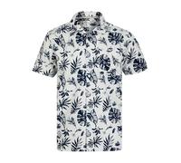 Tokyo Laundry Men's 'Patron de Hojas' Tropical Palm Print Short Sleeve Open Collar Cotton Hawaiian Shirt