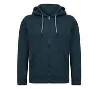 Tokyo Laundry Men's Plain Brushback Fleece Zip Through Hooded Top Midnight Navy