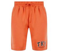 Tokyo Laundry Men's 'Refract' Motif Brushback Fleece Jogger Shorts Orange