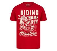 Tokyo Laundry Men's Riding Home Motif Novelty Cotton Christmas T-Shirt