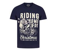 Tokyo Laundry Men's Riding Home Motif Novelty Cotton Christmas T-Shirt