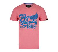 Tokyo Laundry Men's 'Rocket' Vintage Retro Motif Cotton Rich Jersey Crew Neck T-Shirt
