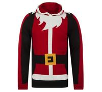 Tokyo Laundry Men's Santa Novelty Hooded Knitted Christmas Jumper