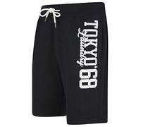 Tokyo Laundry Men's Script Motif Jogger Shorts - Pirate Black - S