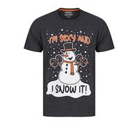 Tokyo Laundry Men's Snow It Motif Novelty Cotton Christmas T-Shirt