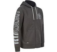 Tokyo Laundry Men's Spark Zip Through Hooded Top - Eiffel Tower Grey - S