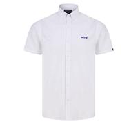 Tokyo Laundry Men's Tiberius Short Sleeve Button Down Collar Oxford Cotton Shirt White