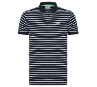 Tokyo Laundry Men's 'Tonic' Yarn Dyed Stripe Jersey Cotton Polo Shirt Black Iris Navy