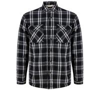 Tokyo Laundry Men's Torino Thick Fleece Lined Checked Flannel Work Shirt - Jet Black Check - L