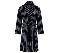 Tokyo Laundry Men's Towncraft Striped Soft Fleece Dressing Gown in Navy - M