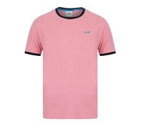 Tokyo Laundry Men's 'Trevor' Grindle Cotton Blend Crew Neck Ringer T-Shirt Light Pink
