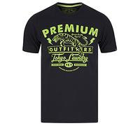 Tokyo Laundry Men's Vintage Retro Tiger Graphic Print T-Shirt - Jet Black - S