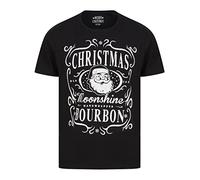 Tokyo Laundry Men's Xmas Bourbon Motif Novelty Cotton Christmas T-Shirt
