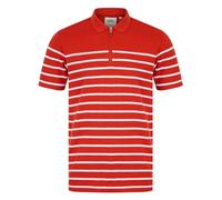 Tokyo Laundry Men's Yarn Dyed Stripe Cotton Pique Zip Fasten Polo Shirt